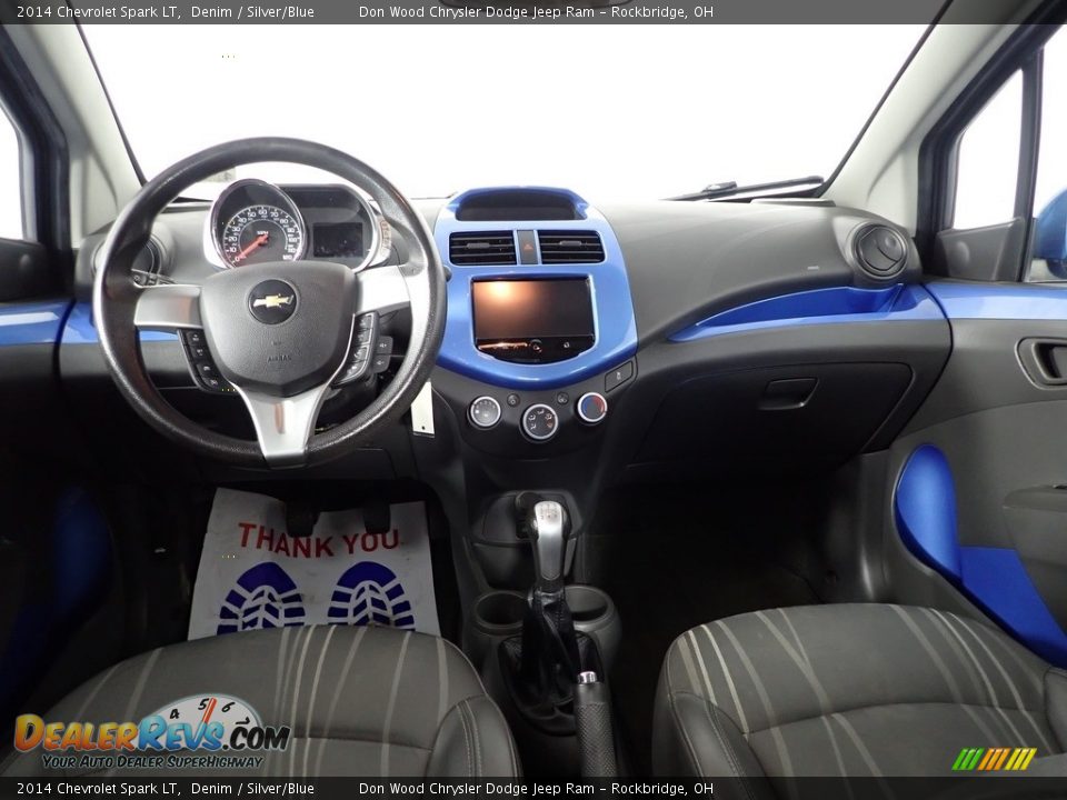 Silver/Blue Interior - 2014 Chevrolet Spark LT Photo #27