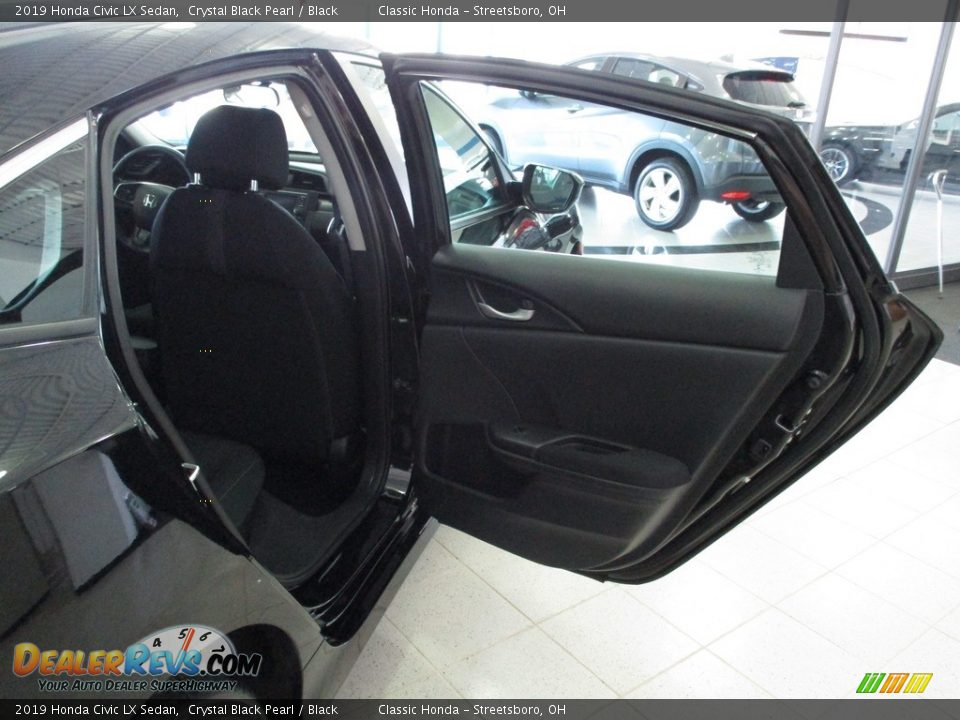 2019 Honda Civic LX Sedan Crystal Black Pearl / Black Photo #20