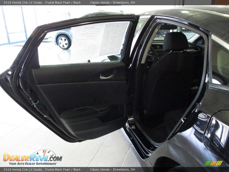 2019 Honda Civic LX Sedan Crystal Black Pearl / Black Photo #22