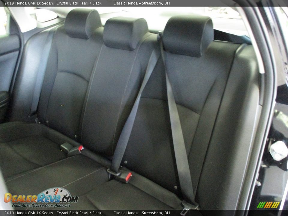 2019 Honda Civic LX Sedan Crystal Black Pearl / Black Photo #24