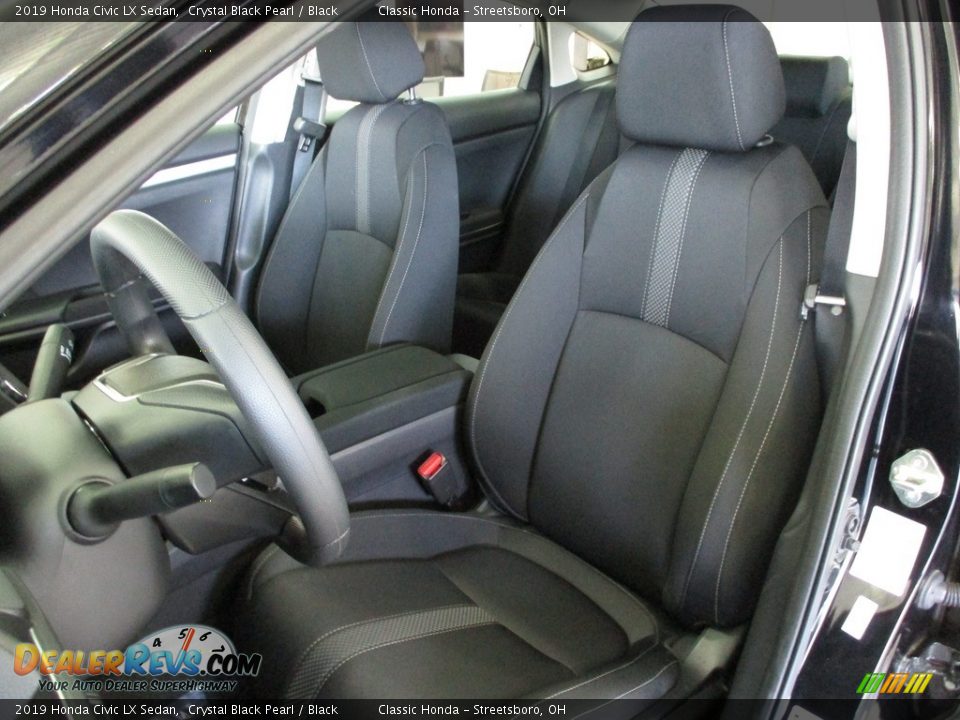 2019 Honda Civic LX Sedan Crystal Black Pearl / Black Photo #27