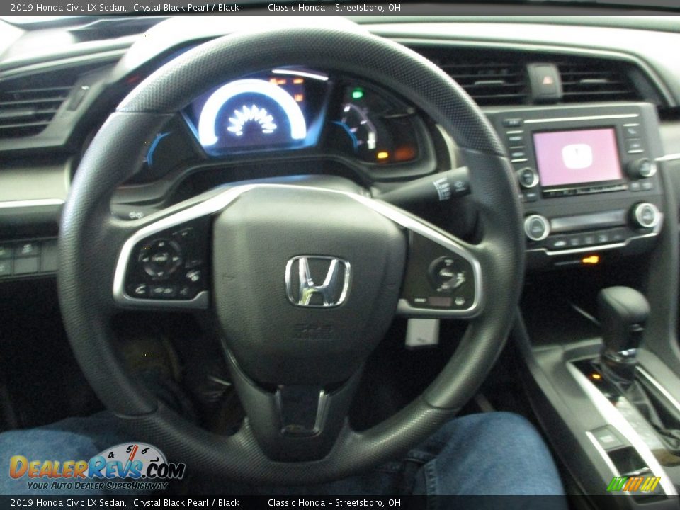 2019 Honda Civic LX Sedan Crystal Black Pearl / Black Photo #29