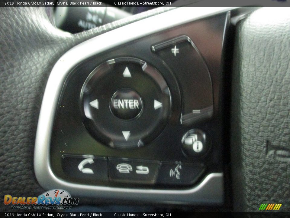 2019 Honda Civic LX Sedan Crystal Black Pearl / Black Photo #32