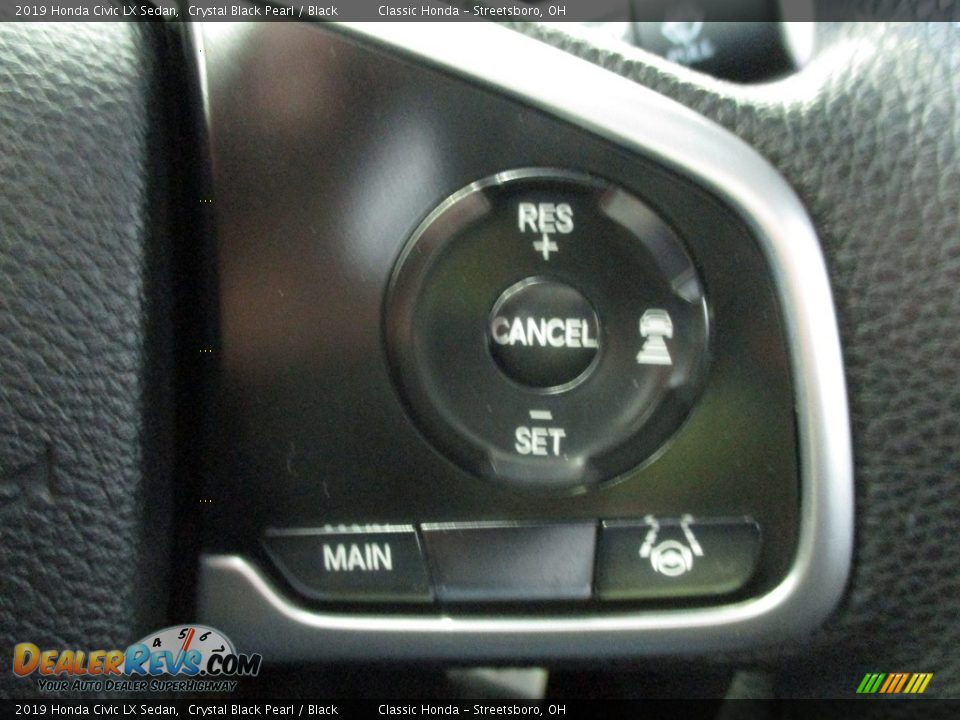 2019 Honda Civic LX Sedan Crystal Black Pearl / Black Photo #33