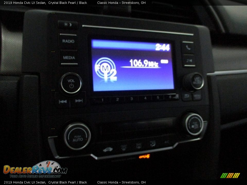 2019 Honda Civic LX Sedan Crystal Black Pearl / Black Photo #36