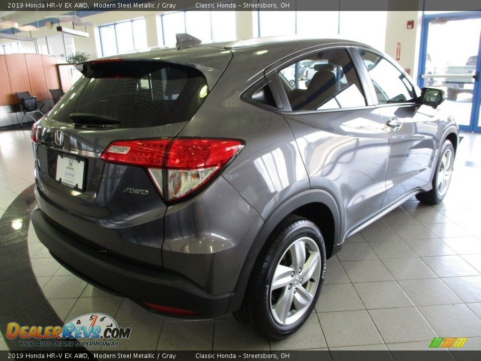 2019 Honda HR-V EX AWD Modern Steel Metallic / Gray Photo #7