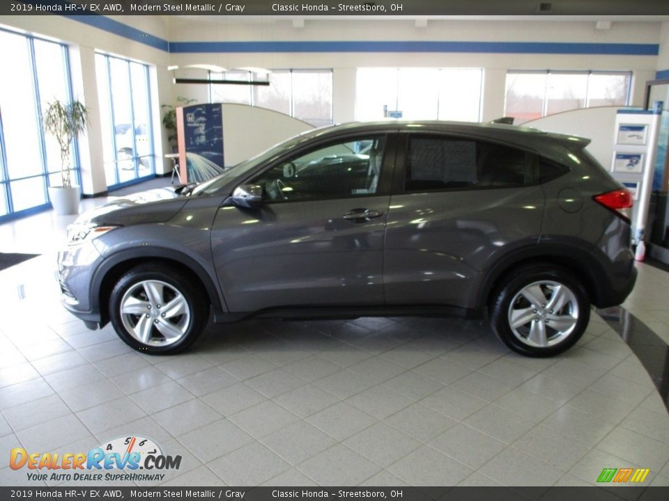 2019 Honda HR-V EX AWD Modern Steel Metallic / Gray Photo #10