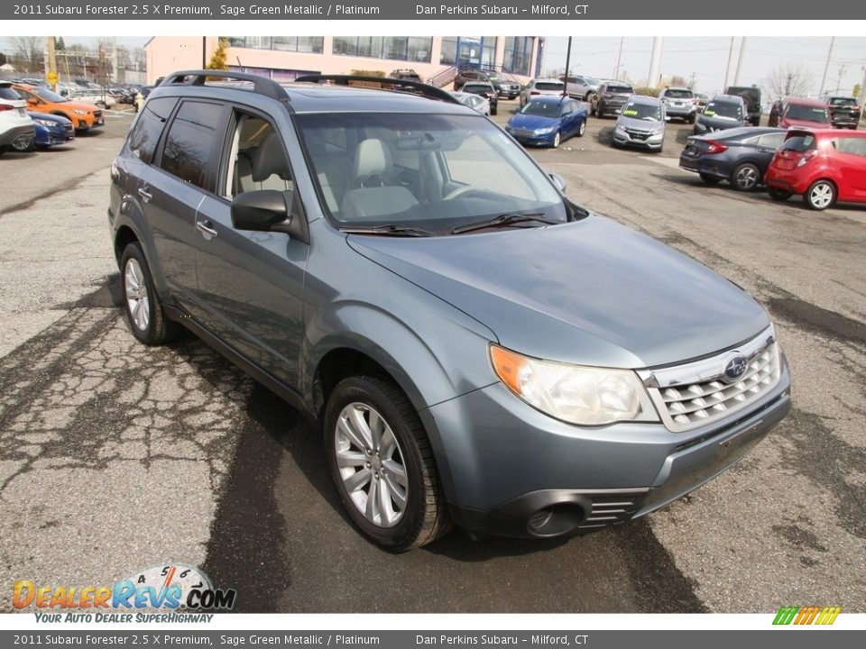 2011 Subaru Forester 2.5 X Premium Sage Green Metallic / Platinum Photo #3