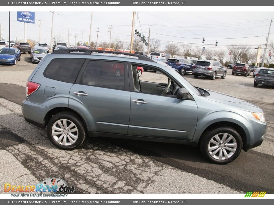 2011 Subaru Forester 2.5 X Premium Sage Green Metallic / Platinum Photo #4