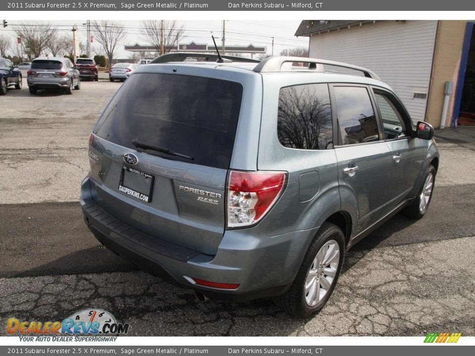 2011 Subaru Forester 2.5 X Premium Sage Green Metallic / Platinum Photo #5