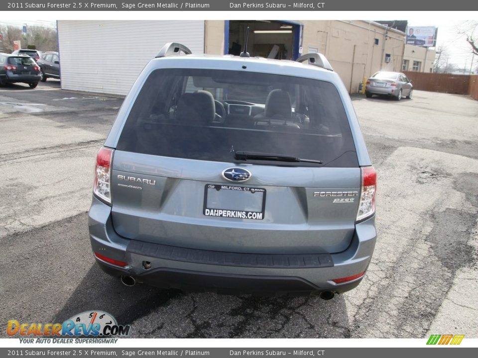 2011 Subaru Forester 2.5 X Premium Sage Green Metallic / Platinum Photo #6
