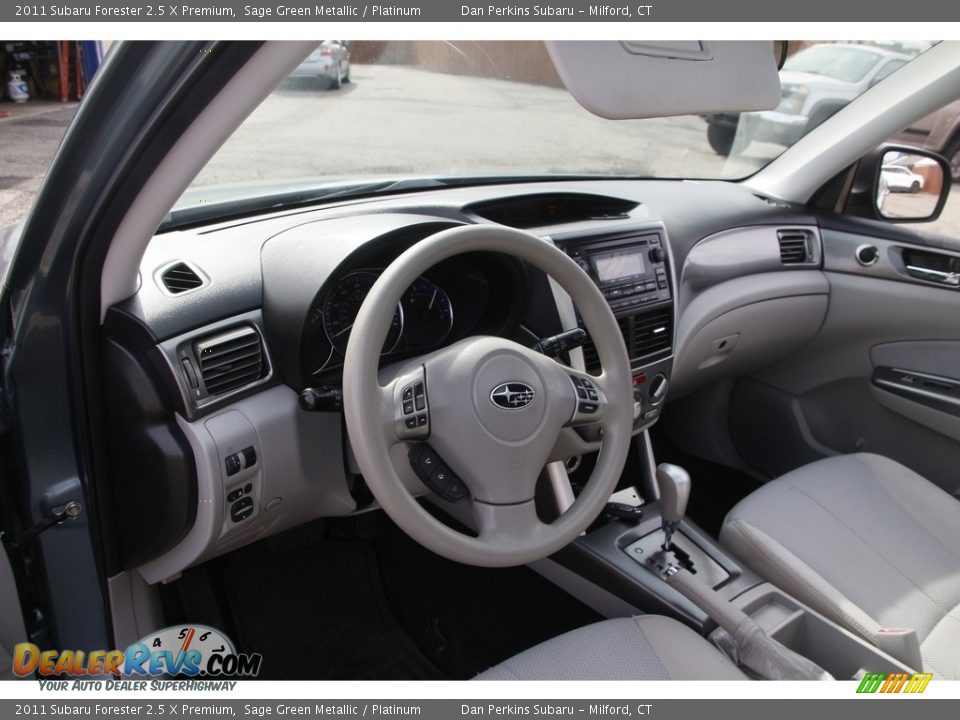 2011 Subaru Forester 2.5 X Premium Sage Green Metallic / Platinum Photo #10