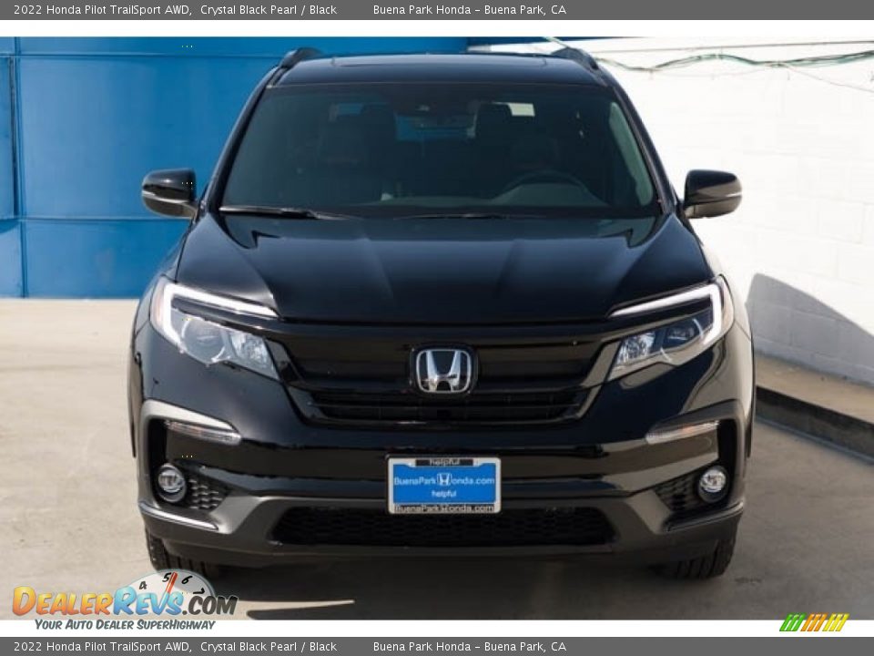 2022 Honda Pilot TrailSport AWD Crystal Black Pearl / Black Photo #3