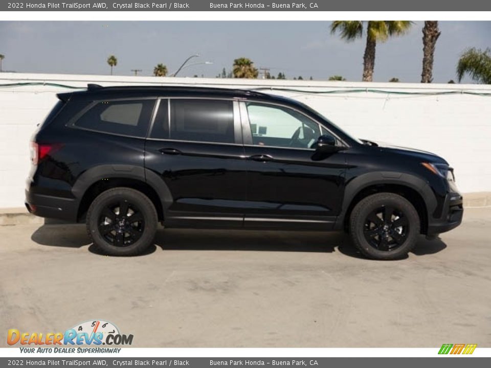 2022 Honda Pilot TrailSport AWD Crystal Black Pearl / Black Photo #8