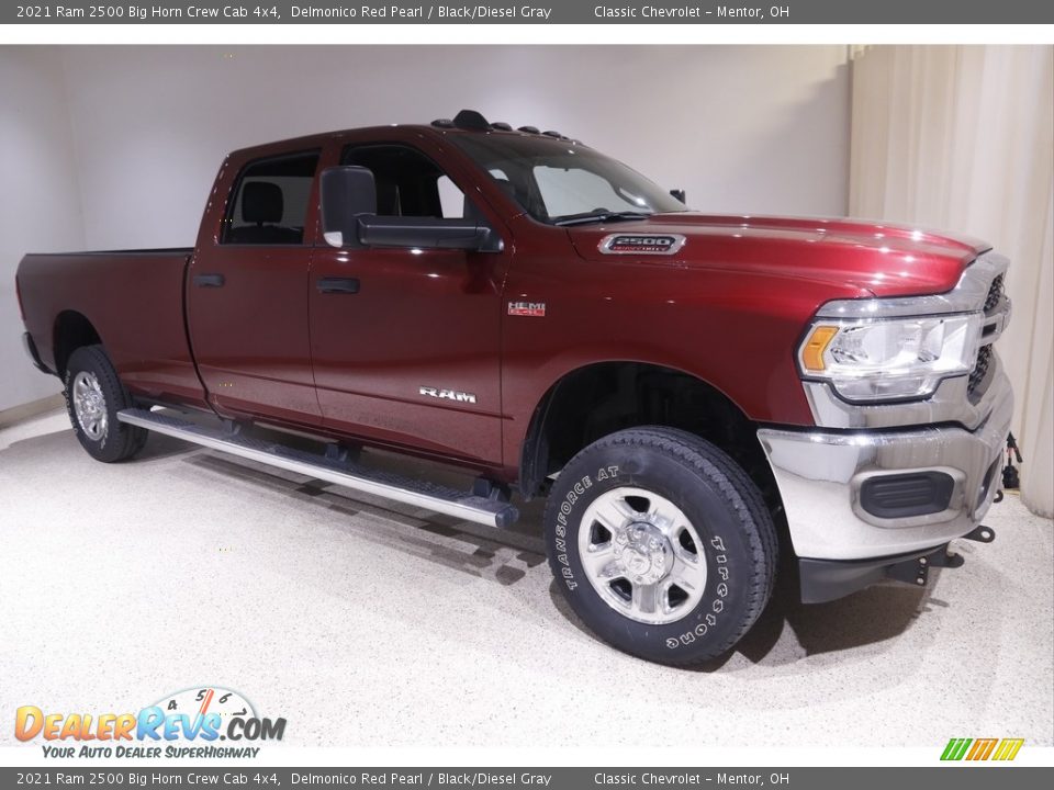 2021 Ram 2500 Big Horn Crew Cab 4x4 Delmonico Red Pearl / Black/Diesel Gray Photo #1