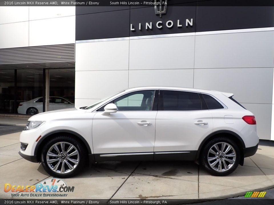 White Platinum 2016 Lincoln MKX Reserve AWD Photo #2