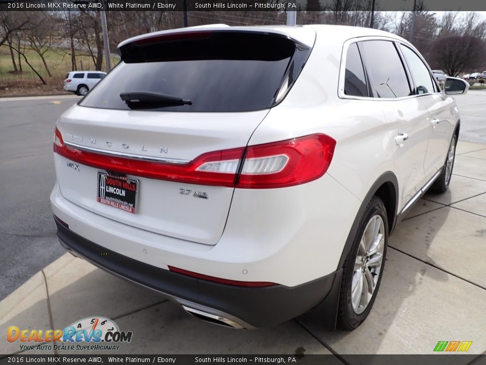 2016 Lincoln MKX Reserve AWD White Platinum / Ebony Photo #6