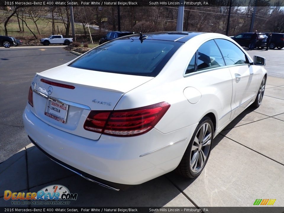 2016 Mercedes-Benz E 400 4Matic Sedan Polar White / Natural Beige/Black Photo #6