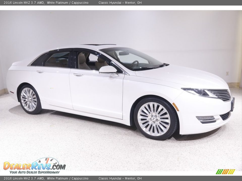 White Platinum 2016 Lincoln MKZ 3.7 AWD Photo #1