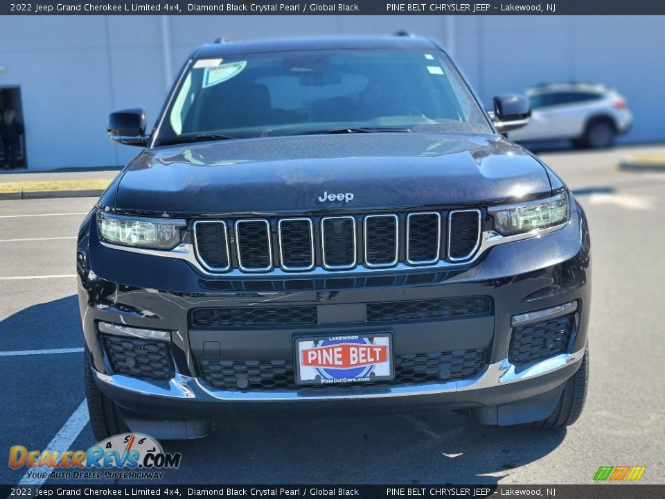 2022 Jeep Grand Cherokee L Limited 4x4 Diamond Black Crystal Pearl / Global Black Photo #2