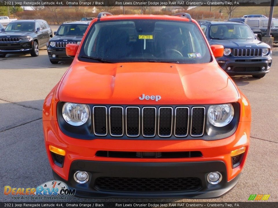 2021 Jeep Renegade Latitude 4x4 Omaha Orange / Black Photo #2