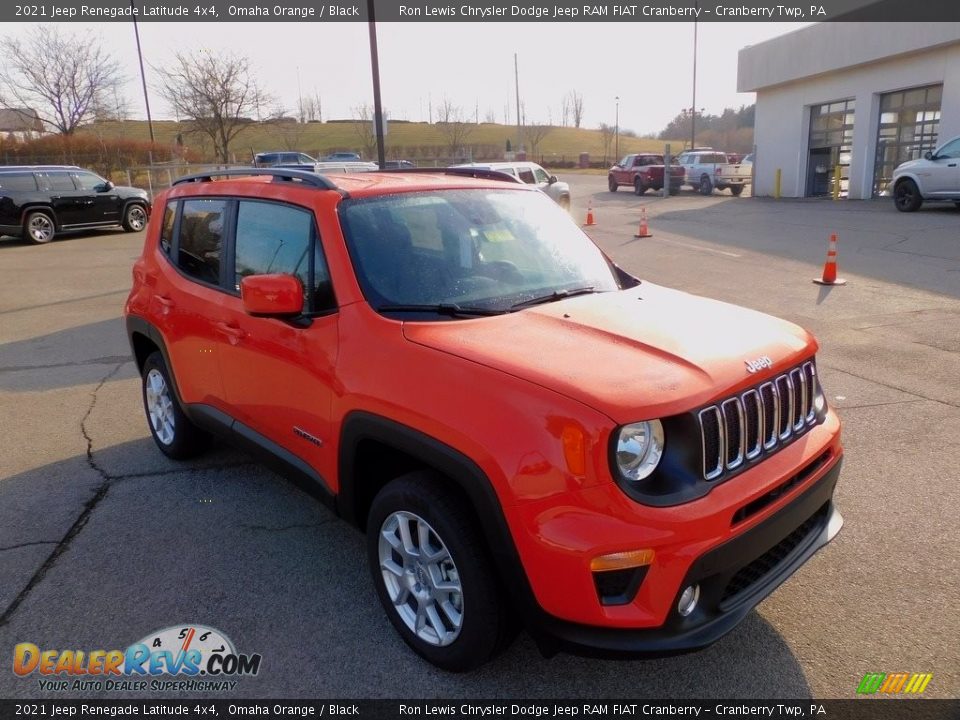 2021 Jeep Renegade Latitude 4x4 Omaha Orange / Black Photo #3