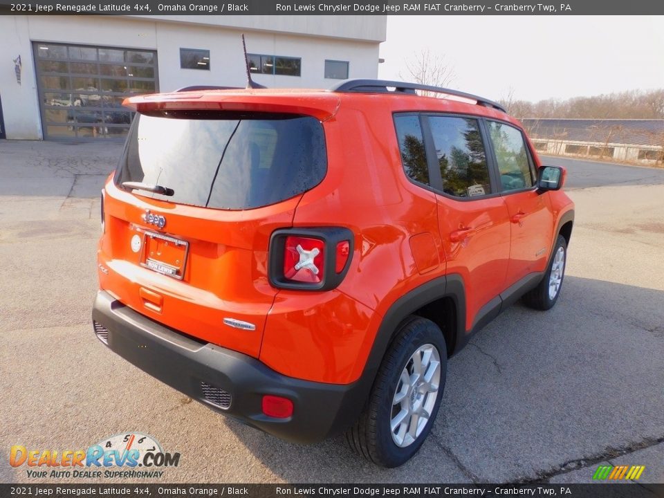 2021 Jeep Renegade Latitude 4x4 Omaha Orange / Black Photo #5