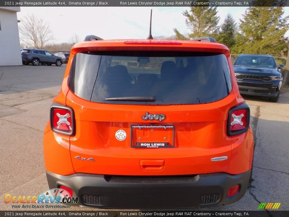 2021 Jeep Renegade Latitude 4x4 Omaha Orange / Black Photo #6