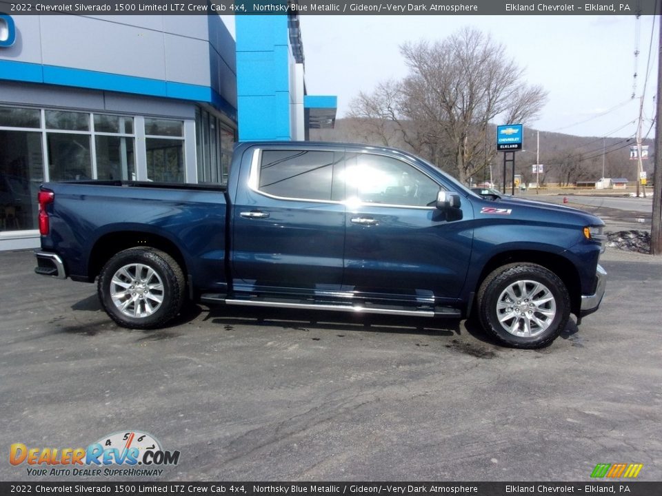 2022 Chevrolet Silverado 1500 Limited LTZ Crew Cab 4x4 Northsky Blue Metallic / Gideon/­Very Dark Atmosphere Photo #2