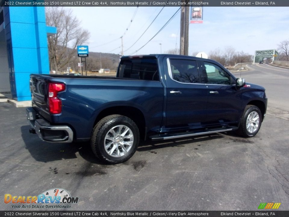 2022 Chevrolet Silverado 1500 Limited LTZ Crew Cab 4x4 Northsky Blue Metallic / Gideon/­Very Dark Atmosphere Photo #3