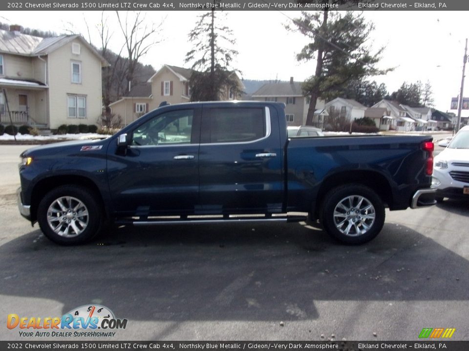 2022 Chevrolet Silverado 1500 Limited LTZ Crew Cab 4x4 Northsky Blue Metallic / Gideon/­Very Dark Atmosphere Photo #6