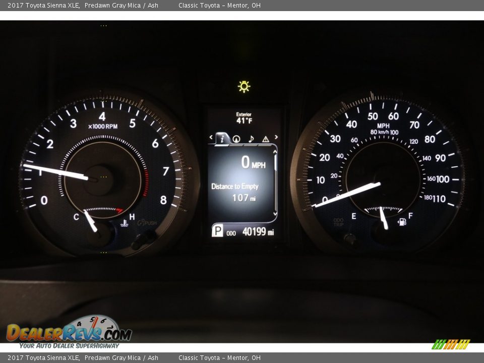 2017 Toyota Sienna XLE Predawn Gray Mica / Ash Photo #8