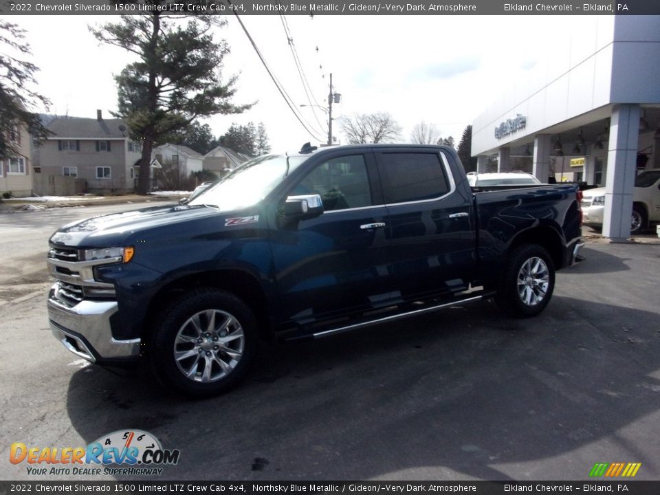 2022 Chevrolet Silverado 1500 Limited LTZ Crew Cab 4x4 Northsky Blue Metallic / Gideon/­Very Dark Atmosphere Photo #7