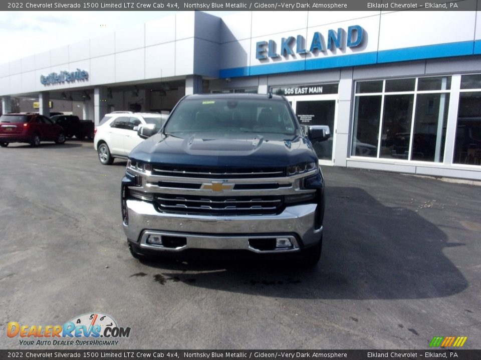 2022 Chevrolet Silverado 1500 Limited LTZ Crew Cab 4x4 Northsky Blue Metallic / Gideon/­Very Dark Atmosphere Photo #8