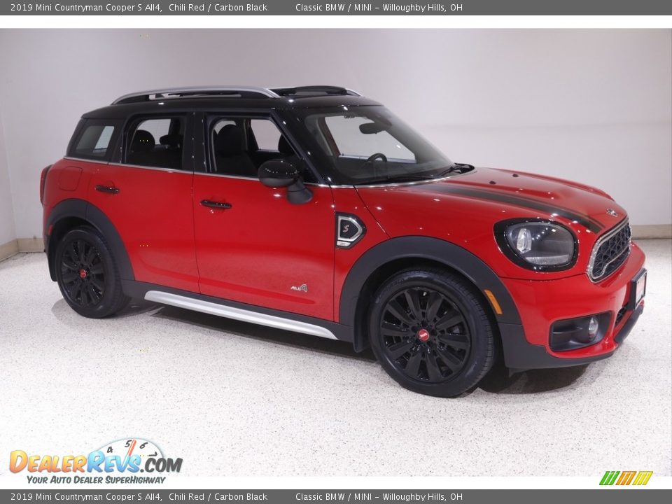 2019 Mini Countryman Cooper S All4 Chili Red / Carbon Black Photo #1