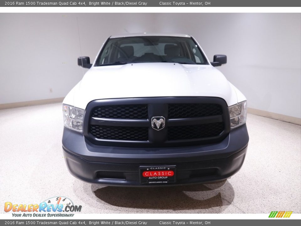 2016 Ram 1500 Tradesman Quad Cab 4x4 Bright White / Black/Diesel Gray Photo #2