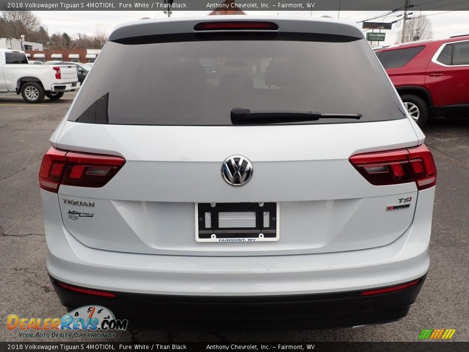 2018 Volkswagen Tiguan S 4MOTION Pure White / Titan Black Photo #4