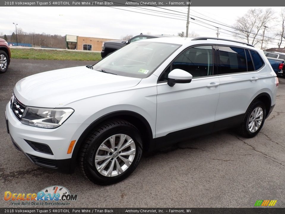 2018 Volkswagen Tiguan S 4MOTION Pure White / Titan Black Photo #8