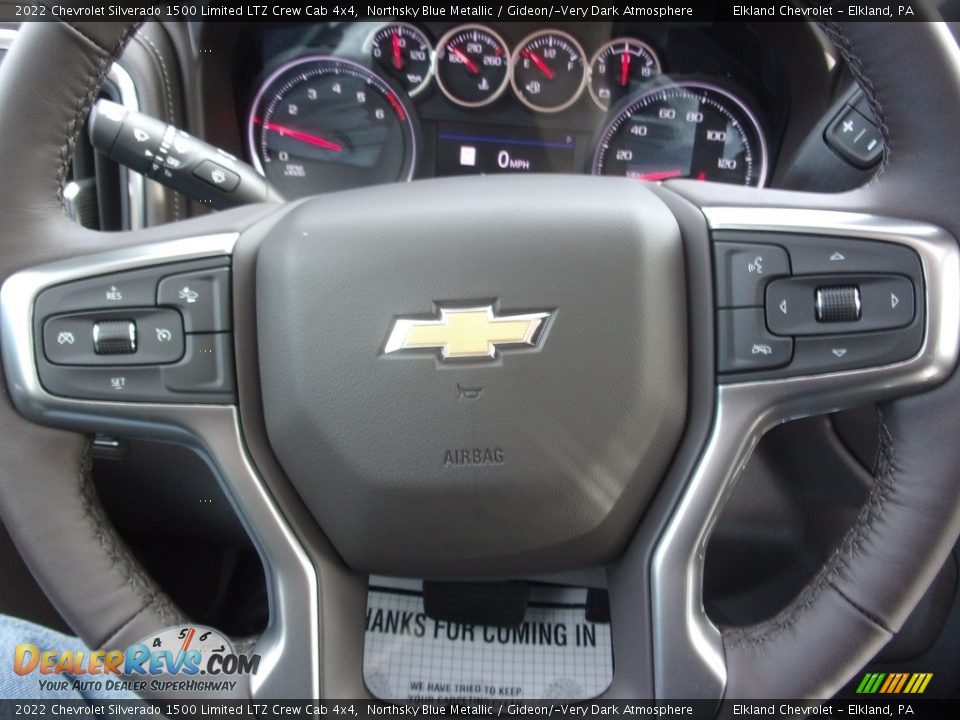 2022 Chevrolet Silverado 1500 Limited LTZ Crew Cab 4x4 Northsky Blue Metallic / Gideon/­Very Dark Atmosphere Photo #32