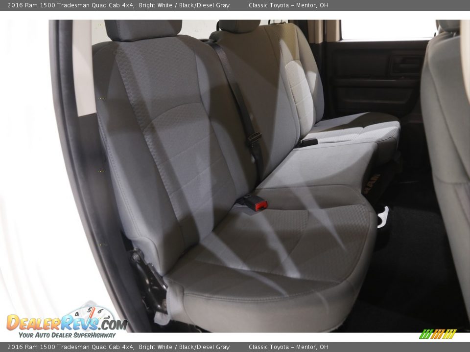 Rear Seat of 2016 Ram 1500 Tradesman Quad Cab 4x4 Photo #16