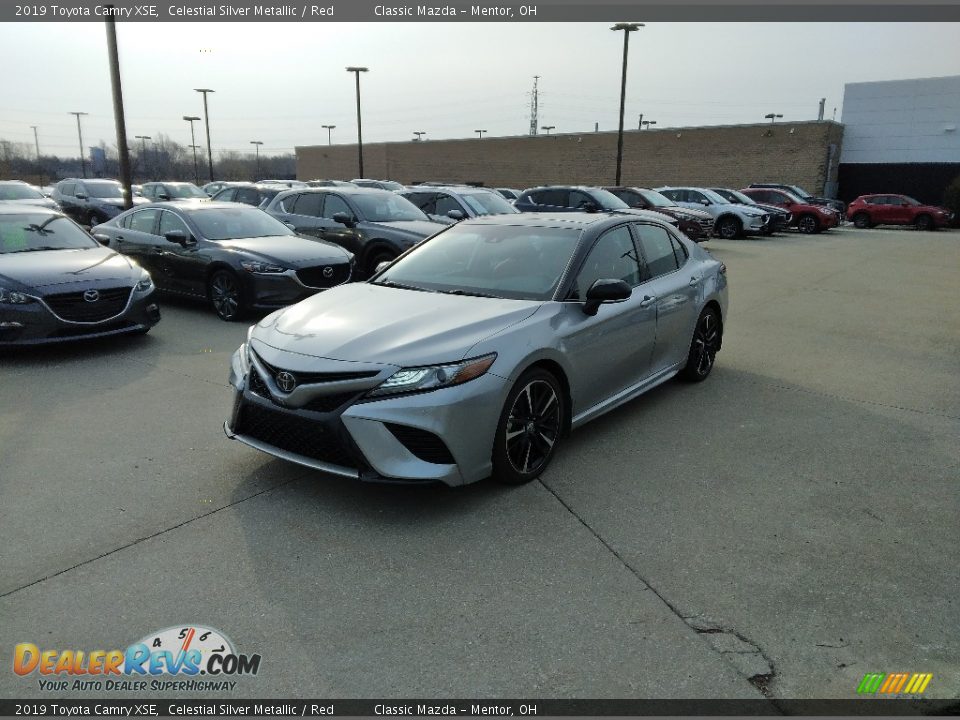 2019 Toyota Camry XSE Celestial Silver Metallic / Red Photo #1