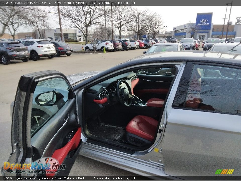 2019 Toyota Camry XSE Celestial Silver Metallic / Red Photo #3