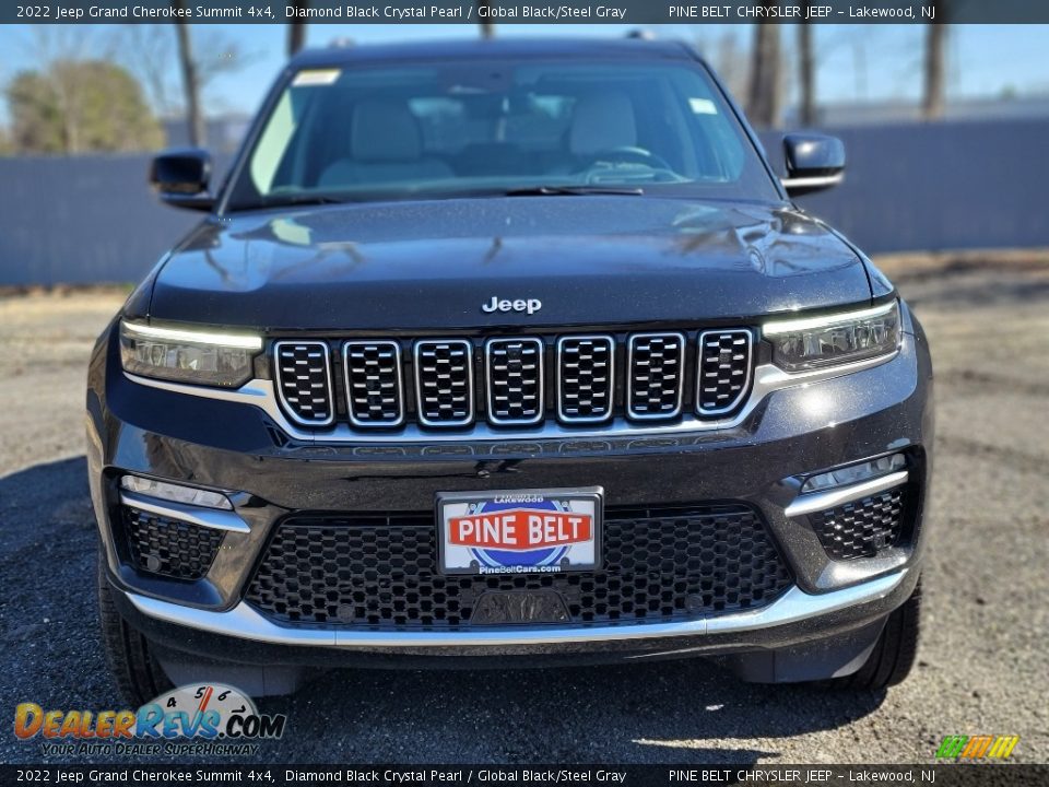 2022 Jeep Grand Cherokee Summit 4x4 Diamond Black Crystal Pearl / Global Black/Steel Gray Photo #2