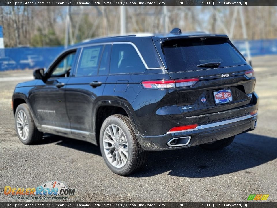 2022 Jeep Grand Cherokee Summit 4x4 Diamond Black Crystal Pearl / Global Black/Steel Gray Photo #4