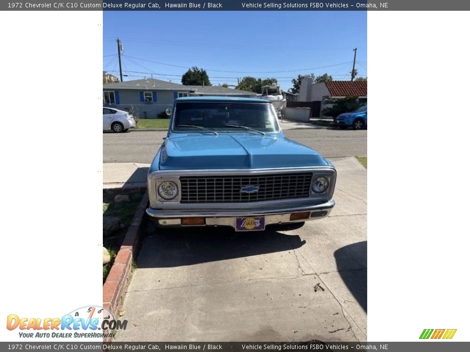 1972 Chevrolet C/K C10 Custom Deluxe Regular Cab Hawaiin Blue / Black Photo #5