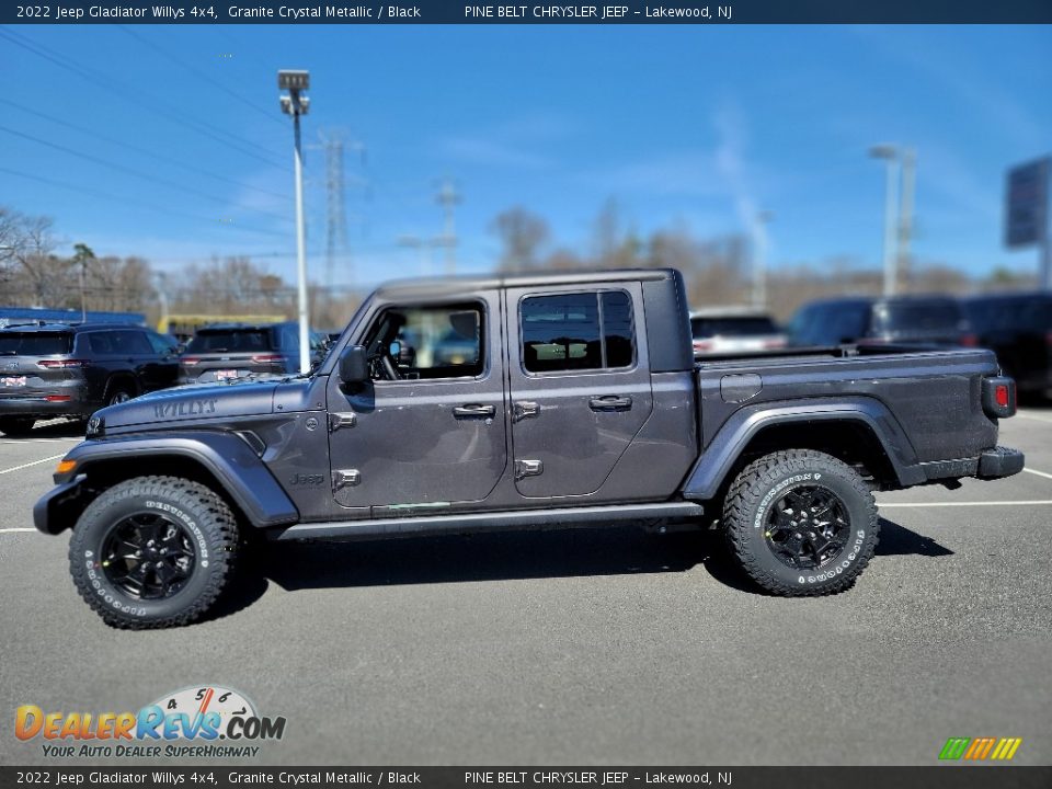 2022 Jeep Gladiator Willys 4x4 Granite Crystal Metallic / Black Photo #3