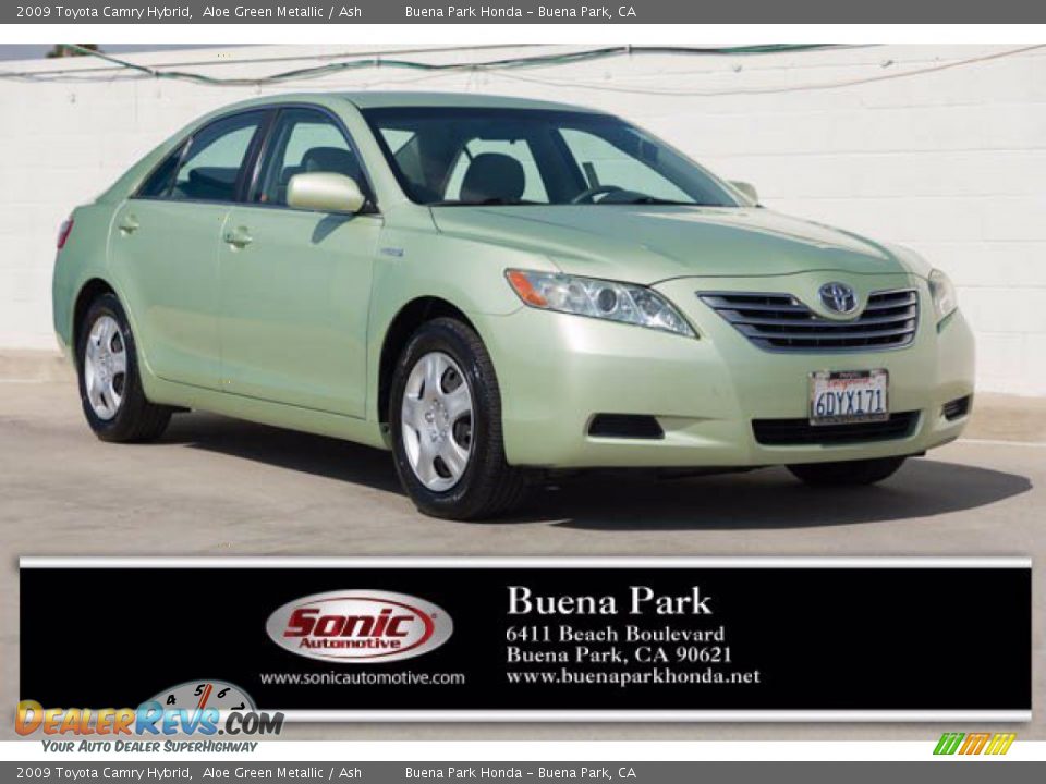 2009 Toyota Camry Hybrid Aloe Green Metallic / Ash Photo #1