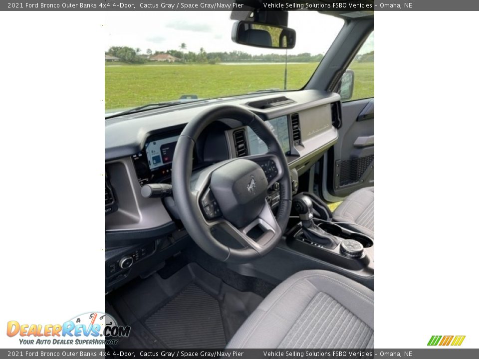 2021 Ford Bronco Outer Banks 4x4 4-Door Cactus Gray / Space Gray/Navy Pier Photo #12