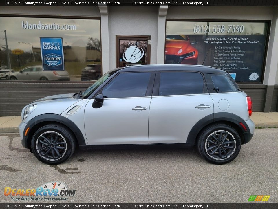 2016 Mini Countryman Cooper Crystal Silver Metallic / Carbon Black Photo #1