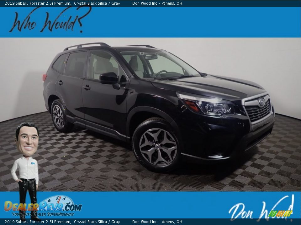 2019 Subaru Forester 2.5i Premium Crystal Black Silica / Gray Photo #1